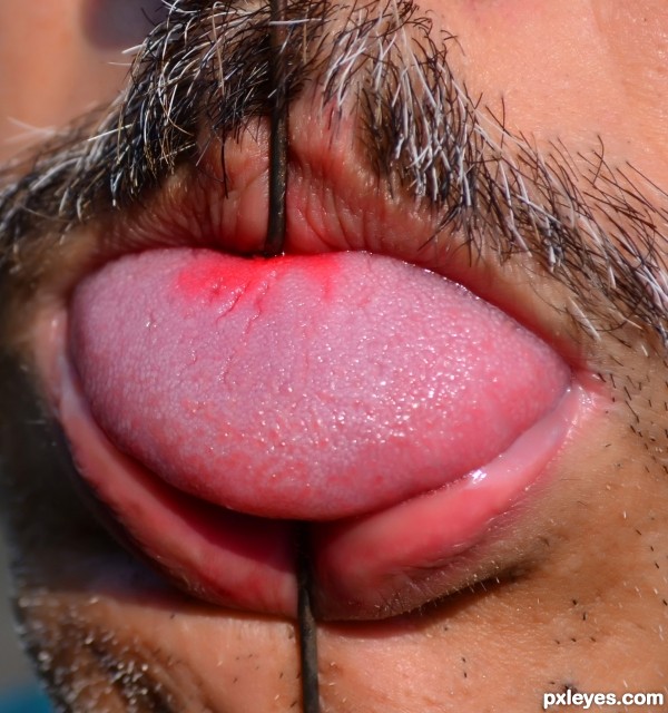 Magic-tongue piercing 