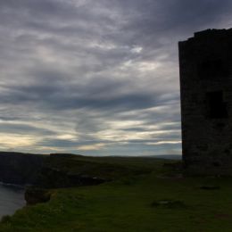 Moher Tower ruins on Hag