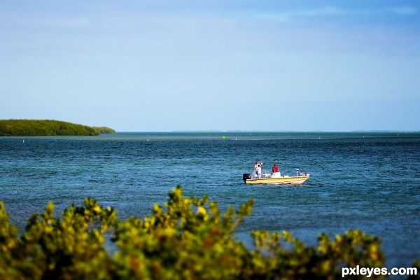 Toy boat and fisherman