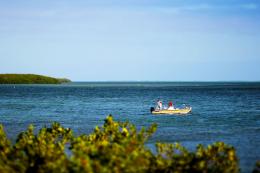 Toy boat and fisherman