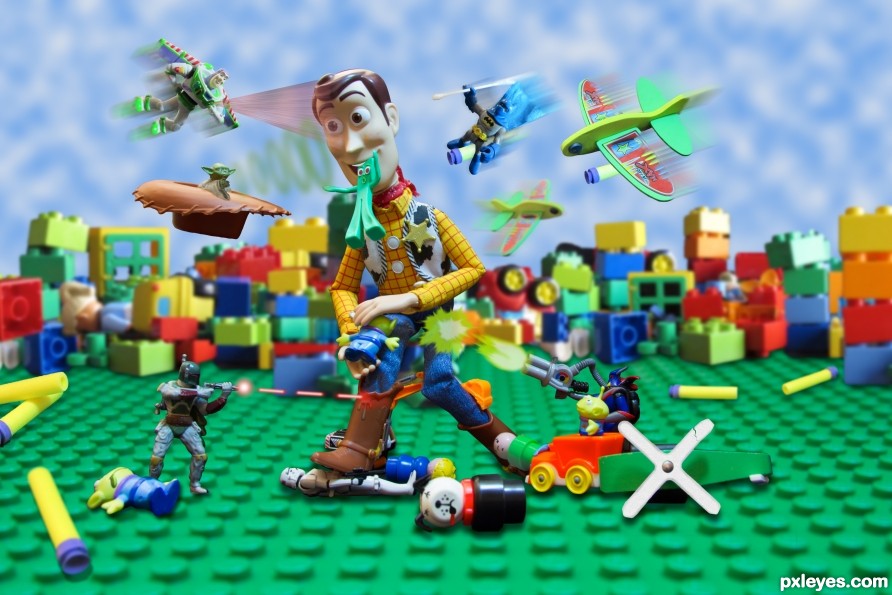 Creation of Woody vs The Little People: Final Result