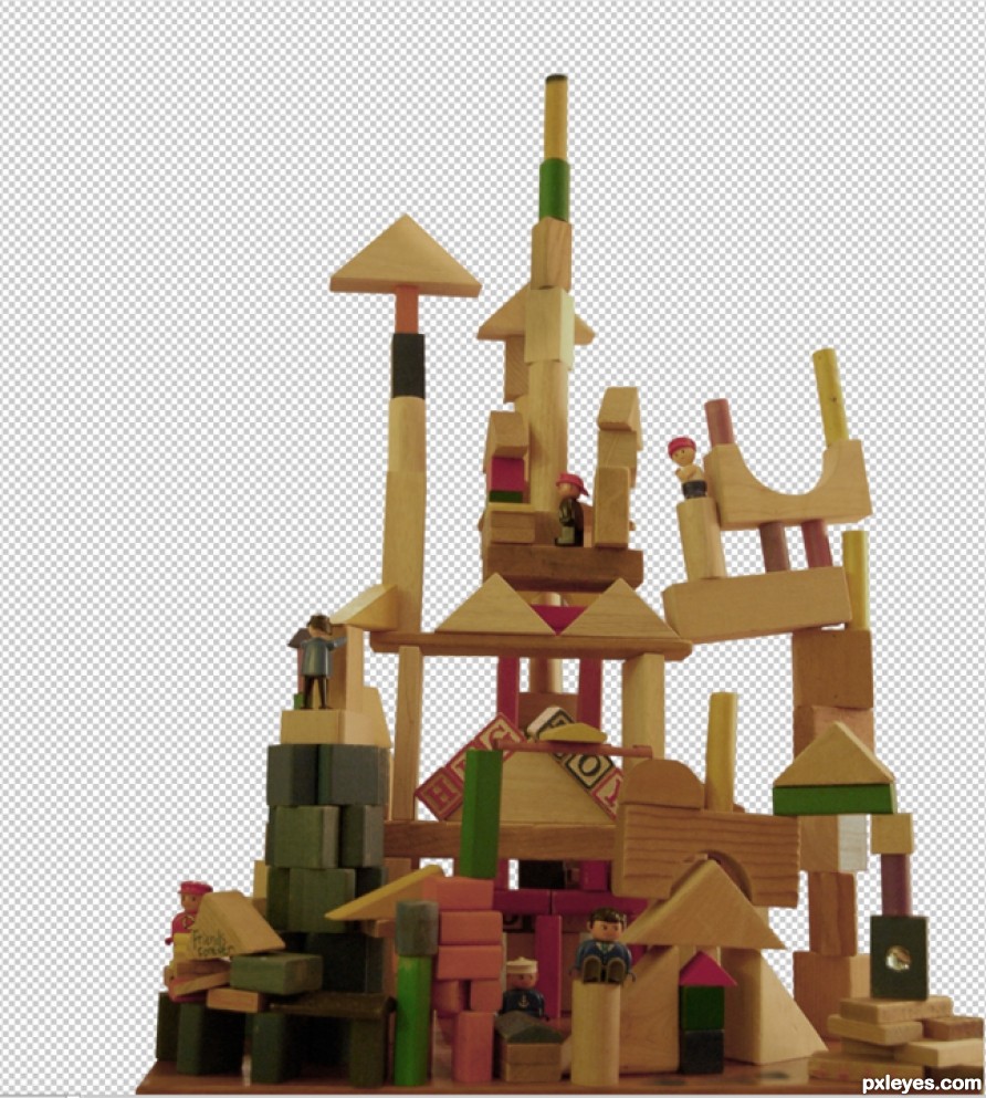Creation of Monsters attack Toy Town: Step 1