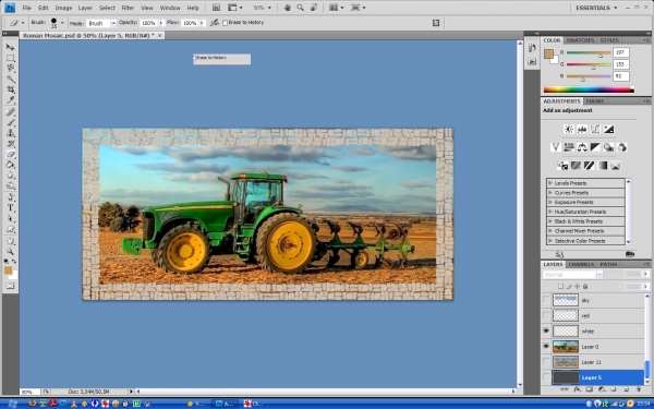 Creation of Roman Mosaic: Step 2