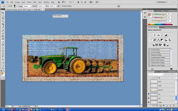 Creation of Roman Mosaic: Step 4