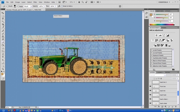Creation of Roman Mosaic: Step 7
