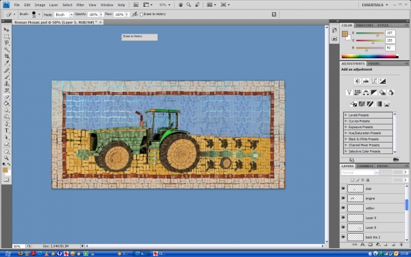 Creation of Roman Mosaic: Step 9