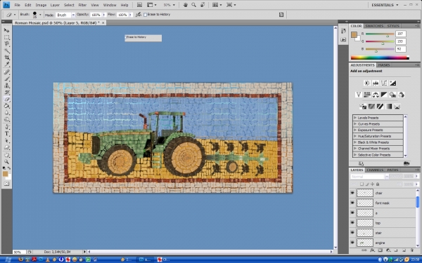 Creation of Roman Mosaic: Step 10