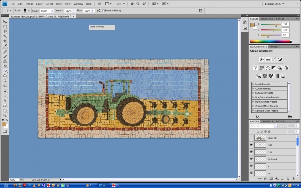 Creation of Roman Mosaic: Step 11