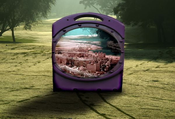 City in a Purple Box
