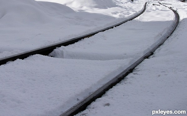 Snowy rail