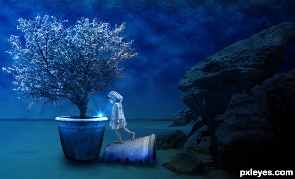 A gift from the magic tree photoshop picture)