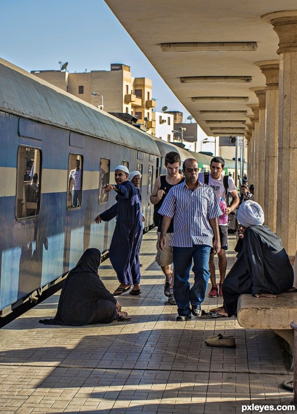 At the station