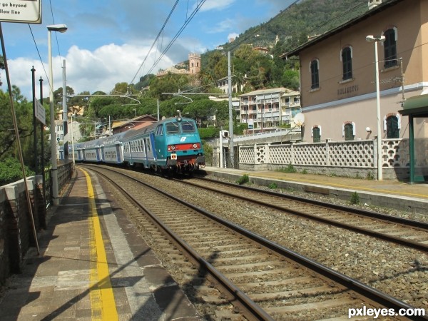 Stand behind the yellow line