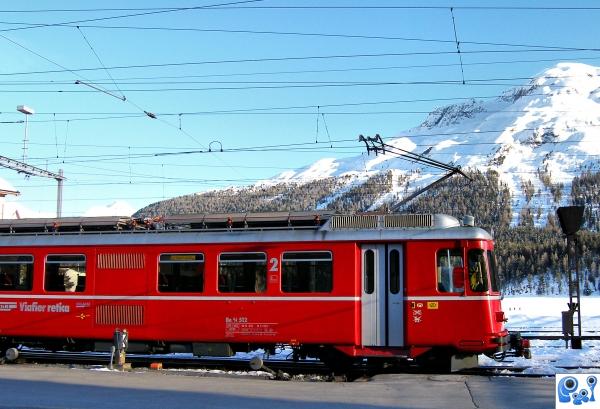 Bernina red train