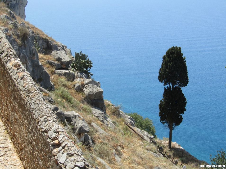 At the slopes of Nafplion castle