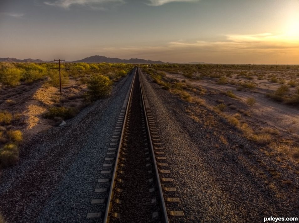 Train Tracks in the Desert