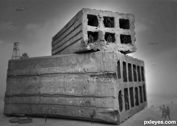 Creation of Bricks bunkers: Final Result