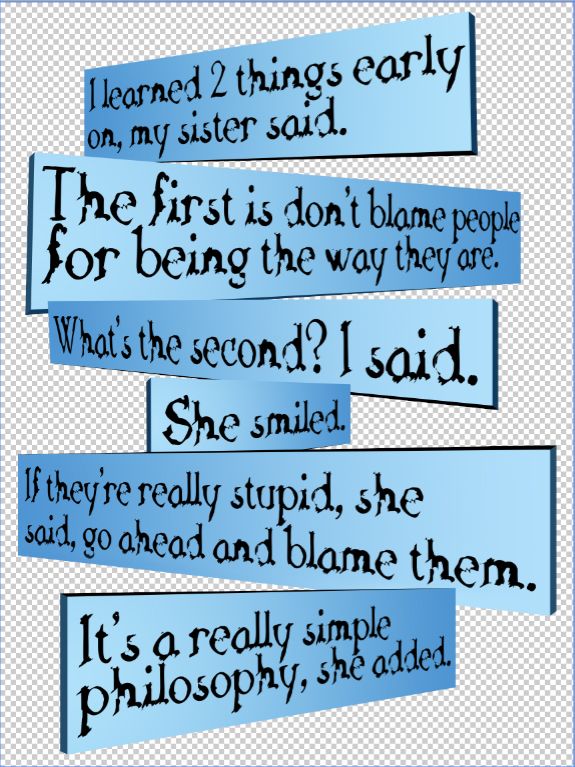Creation of Sister's simple philosophy: Step 2