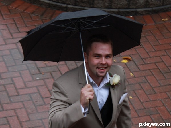 Keeping the Groom dry