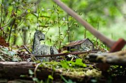 Tiny wood cutters house