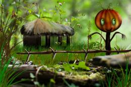 Pumpkin and its house