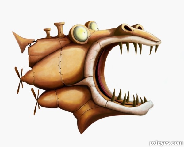 Creation of Steampunk Fish: Step 11