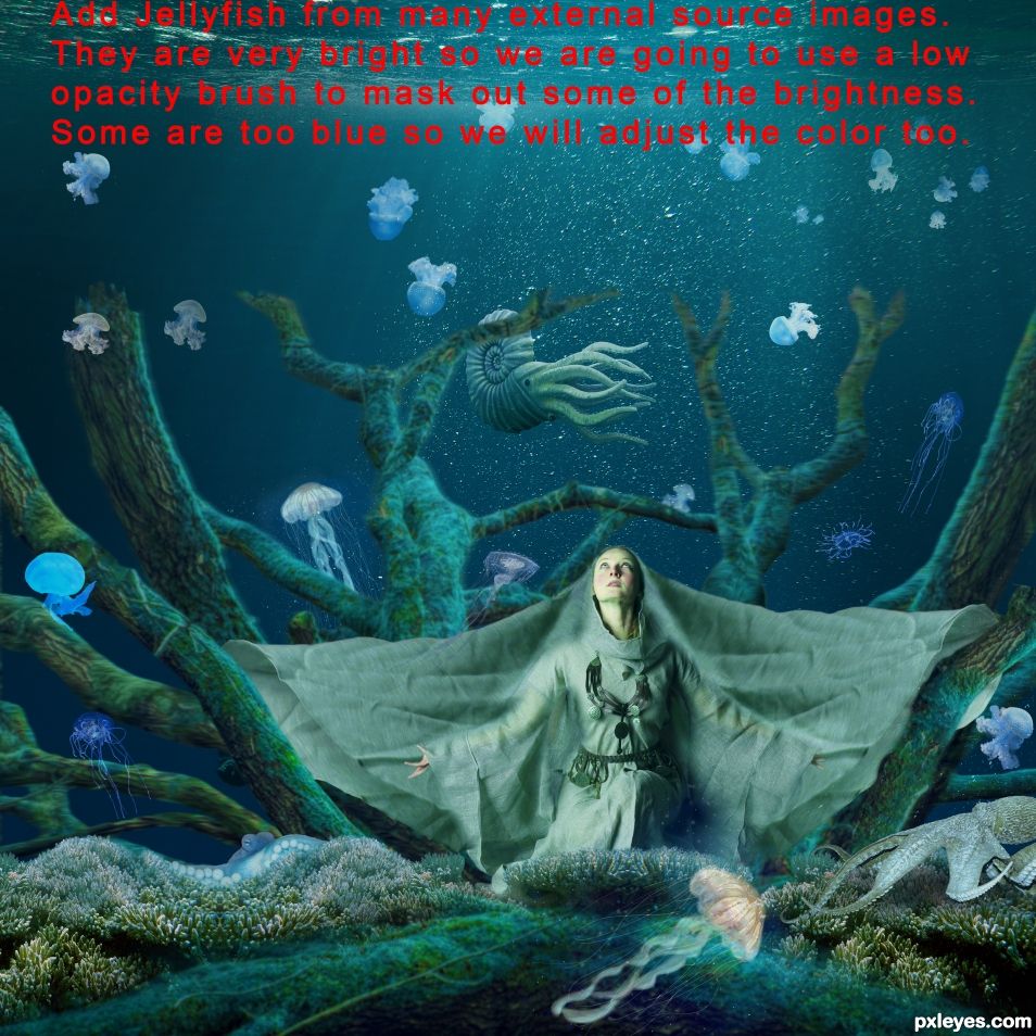 Creation of Underwater Maiden: Step 13