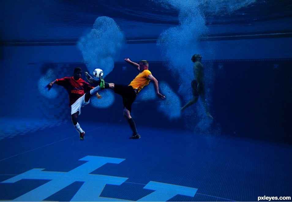 soccer under water