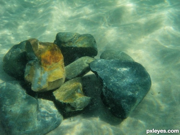 Underwater rocks