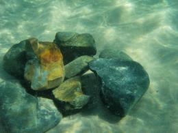 Underwater rocks