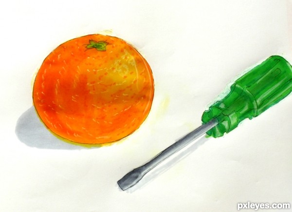 Creation of Orange & Green: Final Result