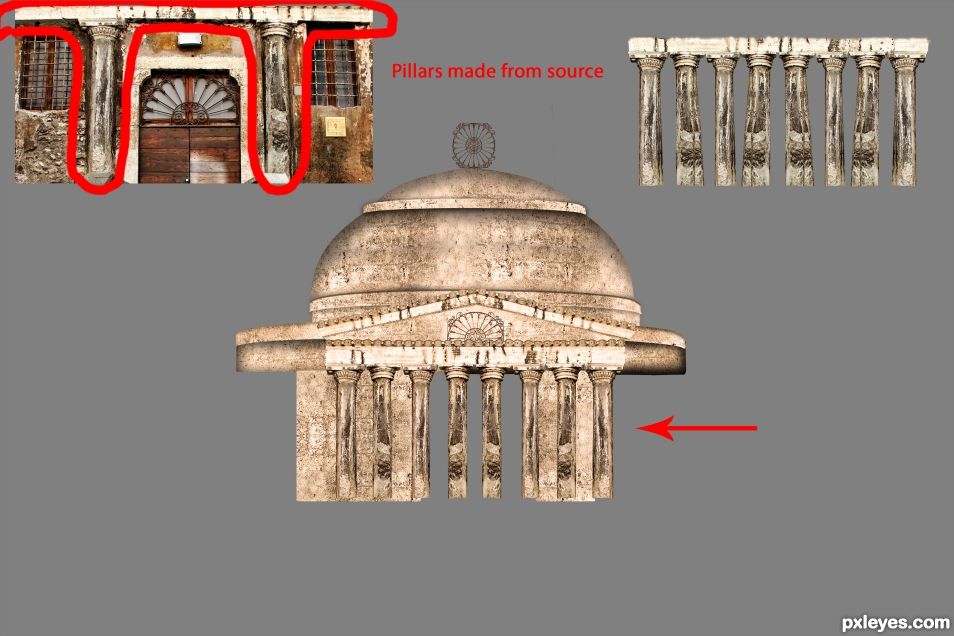 Creation of Ancient Temple: Step 12