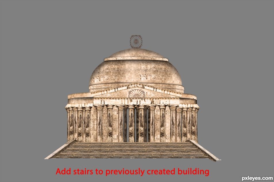 Creation of Ancient Temple: Step 16