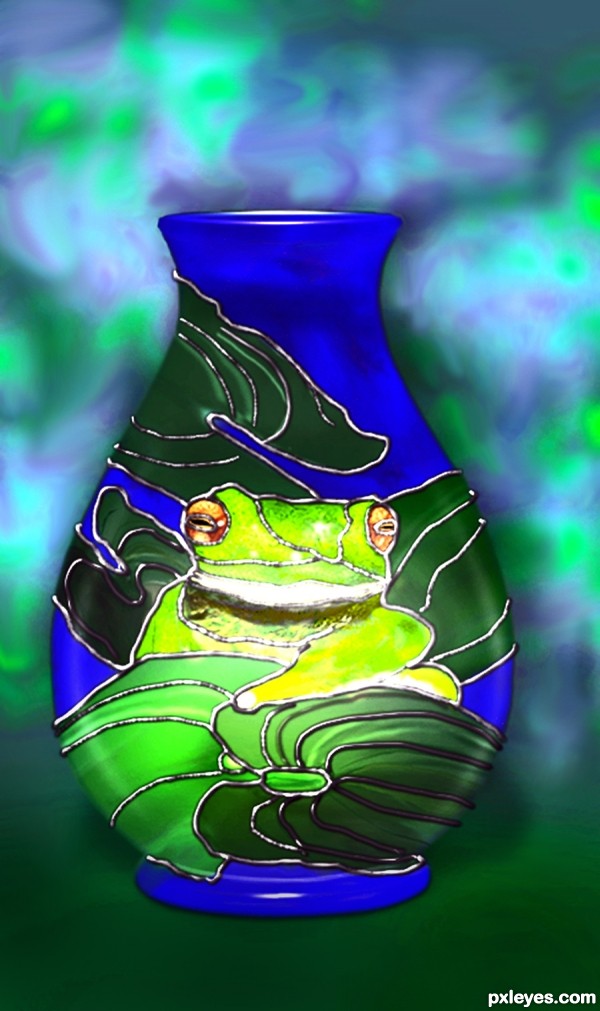 Creation of Moorcroft Frog Vase: Final Result