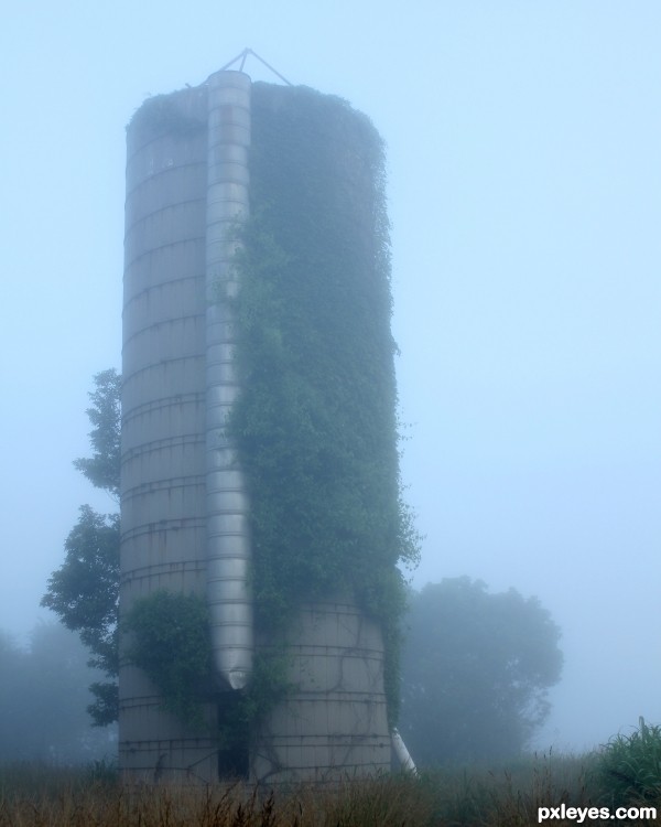 Silo in Fog