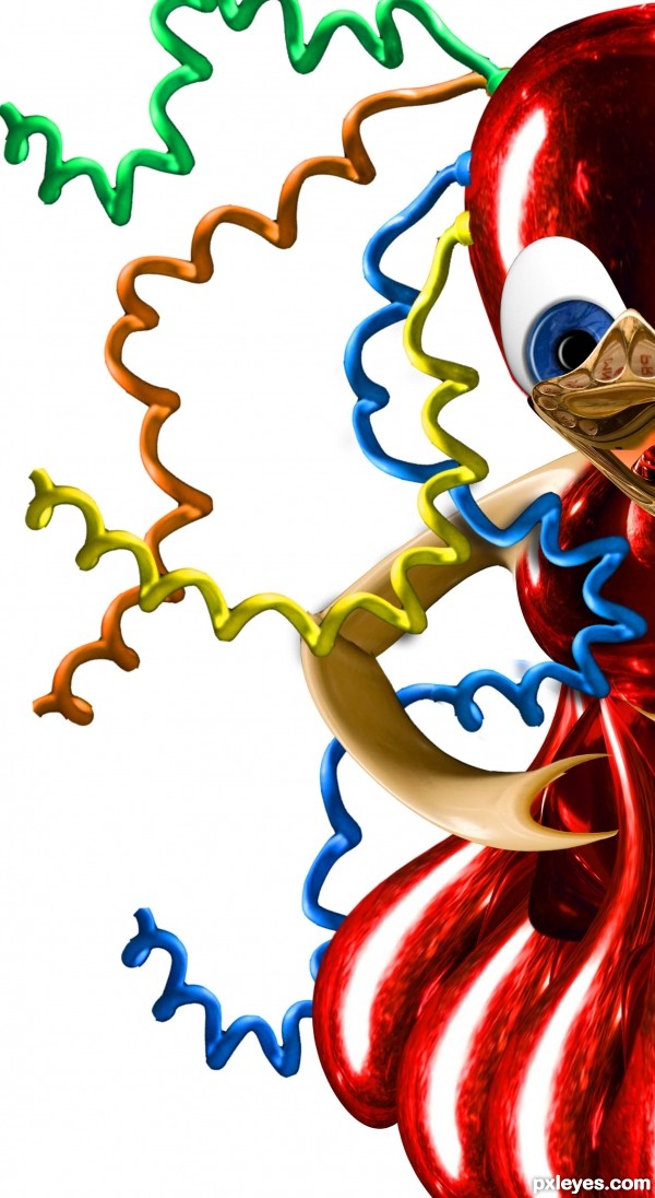 Creation of Blood Clown Atop Coin Column: Step 9