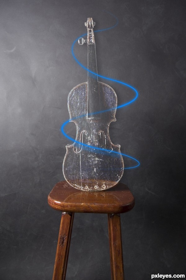 Creation of Transparent Violin: Final Result