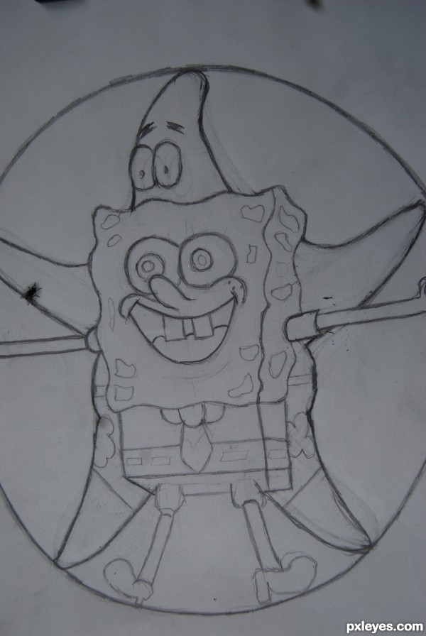 Creation of Sponge Patrick: Step 2