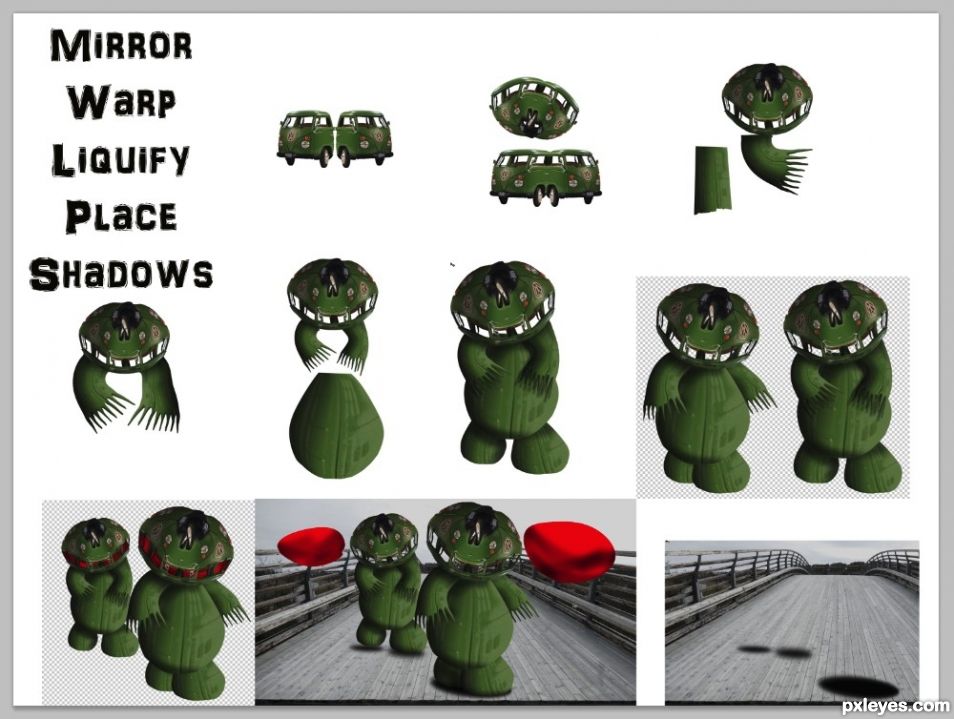 Creation of March of the VW Monsters: Step 1