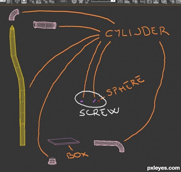 Creation of grandma's sunset: Step 1