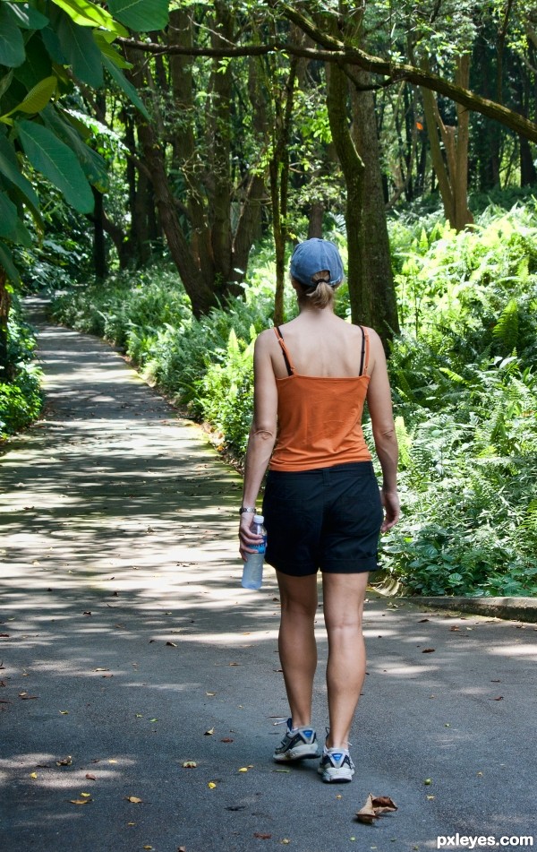 Heading for the shade