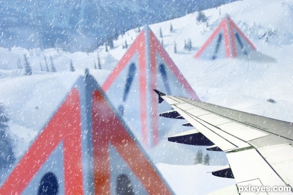 snow pyramids