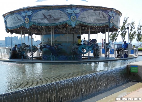 Riverwalk Fountain Detroit