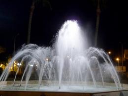 fountain at night   