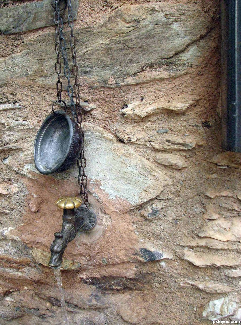 Entry number 108750 Crete, Heraklion, Water tap in Monastery