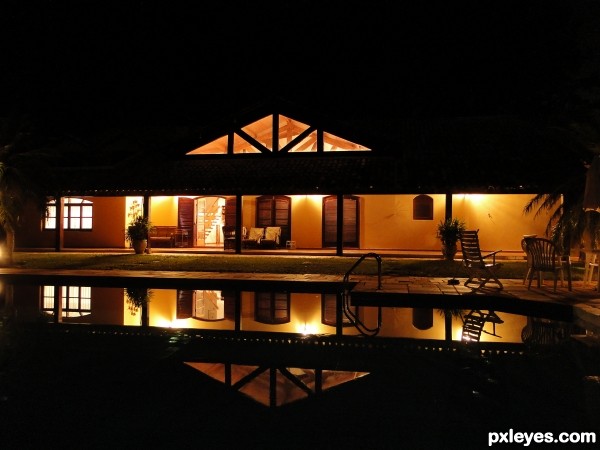 Pool at night