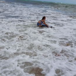 MY NIECE BOOGIE BOARDING  Picture
