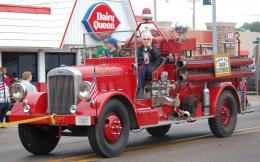 Retired Fireman and Engine