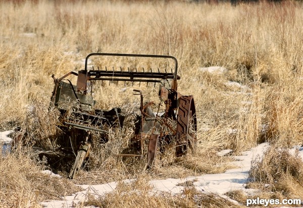 old hay stacker