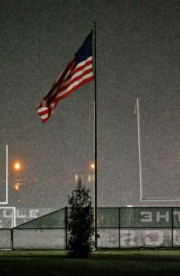 Night Game in the Snow